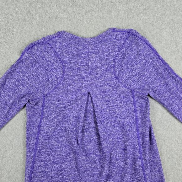 Lululemon Shirt Womens Size 4 Tuck And Flow Long Sleeve Heathered Bruised Berry - Picture 8 of 14